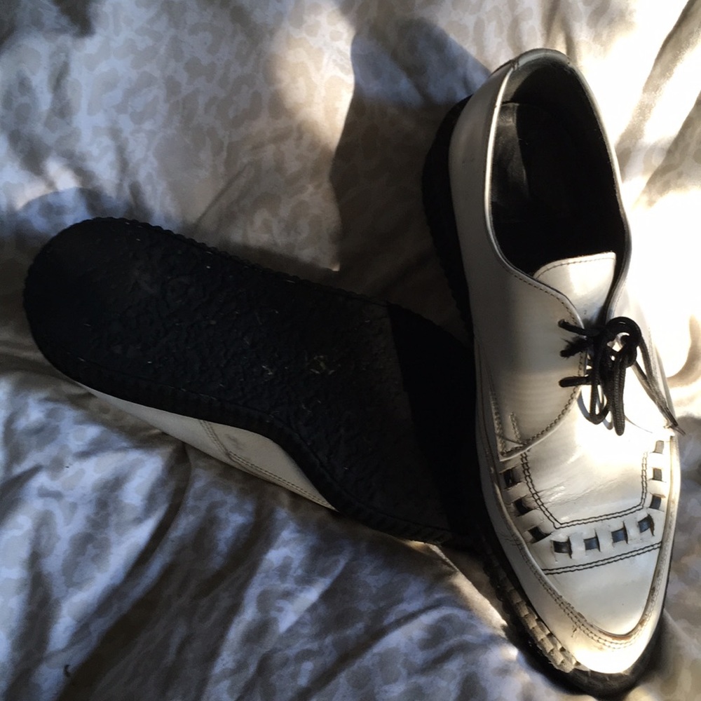 White TUK creepers Women's size 10 from England